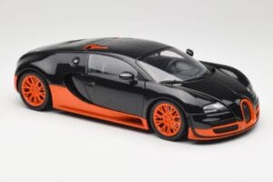 Bugatti Veyron Super Sport World Record Edition Carbon & Orange Minichamps 1:18 100110840 Métal — image 6 sur 8