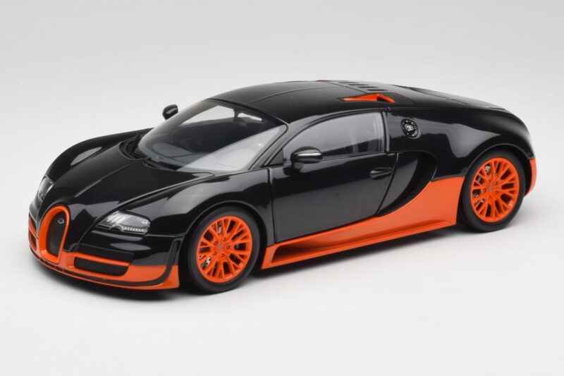 Bugatti Veyron Super Sport World Record Edition Carbon & Orange Minichamps 1:18 100110840 Métal