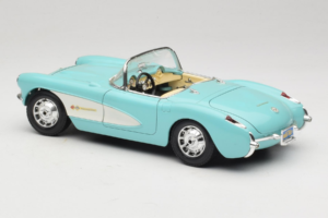 Chevrolet Corvette C1 Bleu & Blanc Bburago 1:18 3024-M2 Métal — image 7 sur 8