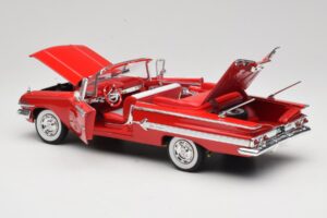 Chevrolet Impala Cabriolet Rouge Welly 1:18 9864W Métal — image 5 sur 8