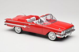 Chevrolet Impala Cabriolet Rouge Welly 1:18 9864W Métal — image 6 sur 8