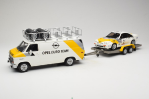 Opel Manta 400 Group B Rally Tour de Corse 1984 Avec Chevrolet G30 Véhicule d'Assistance Otto 1:18 OT491 Résine — image 3 sur 13