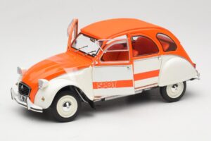 Citroen 2CV Spot Orange & Blanc Solido 1:18 421183600 Métal — image 2 sur 8