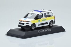 Citroen Berlingo Ambulance SAMU Blanc Jaune Norev 1:43 155769 Métal — image 2 sur 4