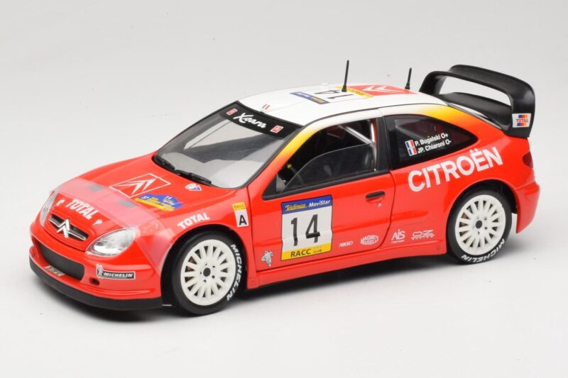 Citroen Xsara T4 WRC #14 P. Bugalski / J-P. Chiaroni WRC 2001 Solido 1:18 9021 Métal