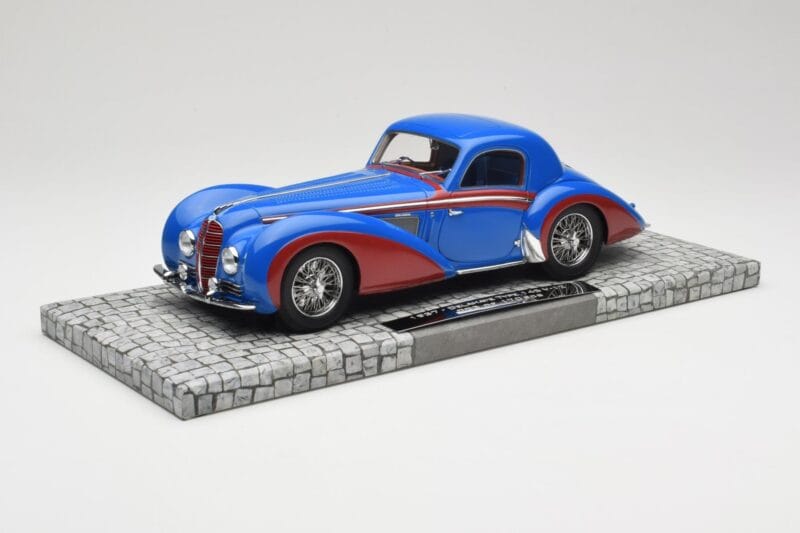 Delahaye Type 145 V12 Coupé Bleu Rouge Minichamps 1:18 107116121 Résine