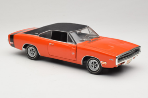 Dodge Charger R/T Orange & Noir American Muscle 1:18 39314 Métal — image 6 sur 8