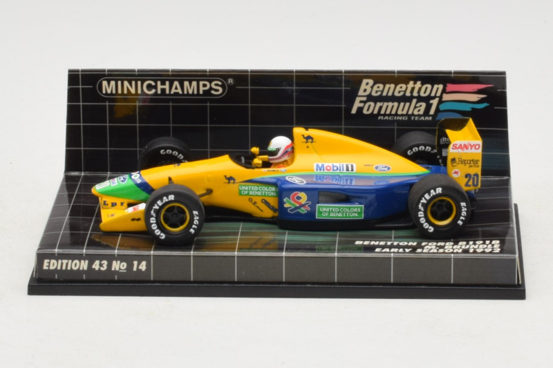Benetton B191B Ford #20 M. Brundle Early Season F1 1992 Minichamps 1:43 400920120 Métal