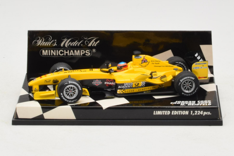 Jordan EJ14 Ford #18 N. Heidfeld Jordan Ford F1 Team Showcar 2004 Minichamps 1:43 400040088 Métal