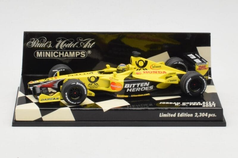 Jordan Honda EJ11 #7 H-H. Frentzen F1 2001 Minichamps 1:43 400010011 Métal