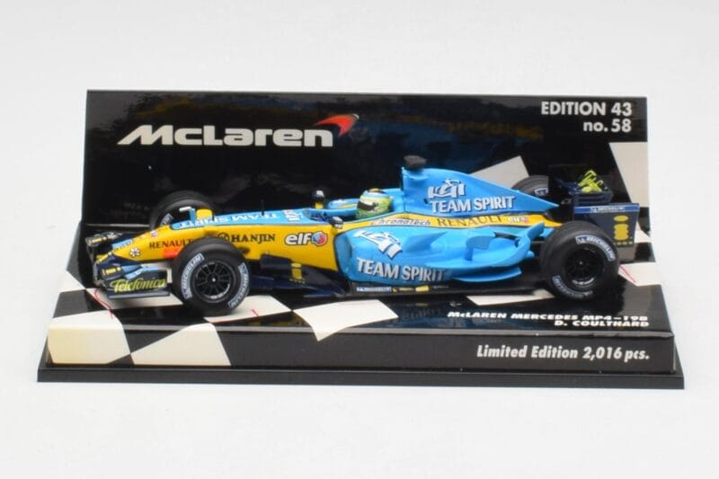 McLaren MP4-19B #5 D. Coulthard F1 2004 Minichamps 1:43 530044315 Métal