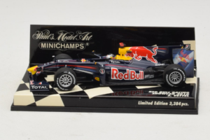 Red Bull Racing RB6 S. Vettel F1 Showcar 2010 Minichamps 1:43 400100075 Métal