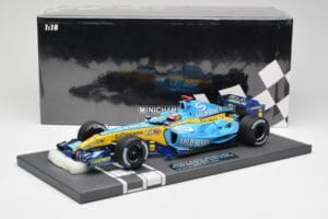 Renault F1 Team R25 #5 F. Alonso 3rd Place Brazil GP 2005 World Champion Minichamps 1:18 117051705 Métal — image 7 sur 7