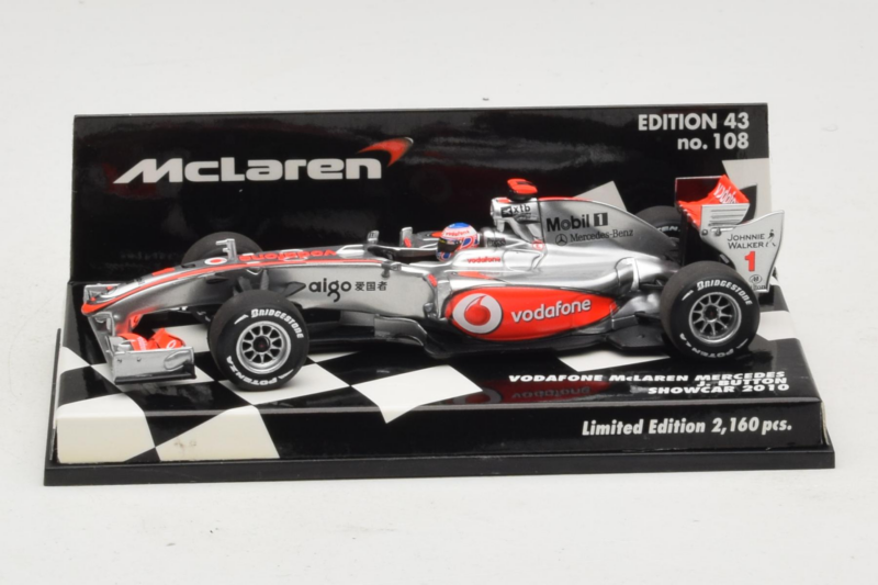 Vodafone McLaren Mercedes MP4-25 J. Button F1 Showcar 2010 Minichamps 1:43 530104371 Métal