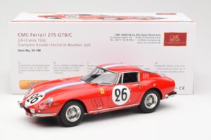 Ferrari 275 GTB Competizione #26 G. Biscaldi / A. de Bourbon Team Hugus 24 Hours of Le Mans 1966 CMC 1:18 M-199 Métal — image 6 sur 6