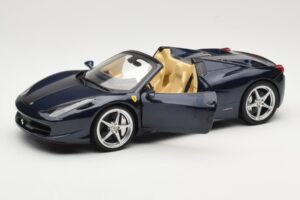 Ferrari 458 Italia Spider Dark Blue Metallic Hot Wheels 1:18 X5529 Métal — image 2 sur 8