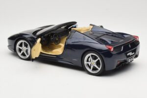 Ferrari 458 Italia Spider Dark Blue Metallic Hot Wheels 1:18 X5529 Métal — image 5 sur 8