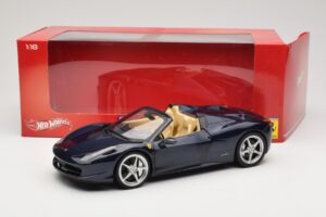 Ferrari 458 Italia Spider Dark Blue Metallic Hot Wheels 1:18 X5529 Métal — image 8 sur 8
