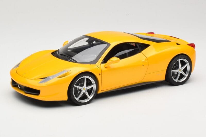 Ferrari 458 Italia Jaune Hot Wheels 1:18 P9894 Métal