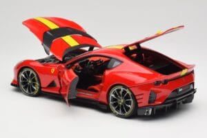 Ferrari 812 Competizione Rosso Corsa Avec Bandes Jaunes Bburago 1:18 18-16915 Métal — image 5 sur 8