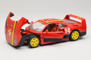 Ferrari F40 Evoluzione #14 L. Dalla Noce H&R Rouge avec Roues Jaunes 1992 Bburago 1:18 3042-H1 Métal — image 2 sur 8