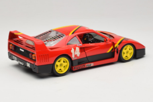 Ferrari F40 Evoluzione #14 L. Dalla Noce H&R Rouge avec Roues Jaunes 1992 Bburago 1:18 3042-H1 Métal — image 3 sur 8