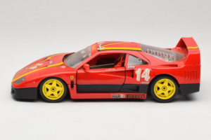 Ferrari F40 Evoluzione #14 L. Dalla Noce H&R Rouge avec Roues Jaunes 1992 Bburago 1:18 3042-H1 Métal — image 4 sur 8