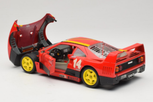 Ferrari F40 Evoluzione #14 L. Dalla Noce H&R Rouge avec Roues Jaunes 1992 Bburago 1:18 3042-H1 Métal — image 5 sur 8