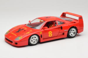 Ferrari F40 #8 Bevro International Rouge 1987 Bburago 1:18 3332-P3 Métal