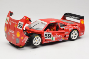 Ferrari F40 LM Unisys #59 Ota / P. Nappi / R. Donovan 24 Hours of Le Mans 1996 Bburago 1:18 3032-U1 Métal — image 2 sur 8