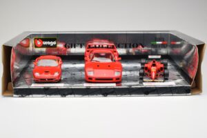 Ferrari Promo Set F40 550 Maranello Scuderia Ferrari F310 F1 1996 Bburago 1:18 FERRARI001 Métal