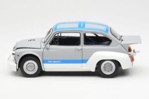 Fiat Abarth 1000 TCR Gris Mat Bandes Bleues AUTOart 1:18 72642 Métal — image 4 sur 8