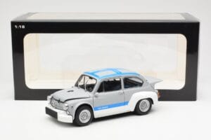 Fiat Abarth 1000 TCR Gris Mat Bandes Bleues AUTOart 1:18 72642 Métal — image 8 sur 8