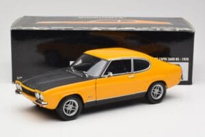 Ford Capri 2600 RS Signal Jaune Avec Noir Minichamps 1:18 180089070 Métal — image 8 sur 8
