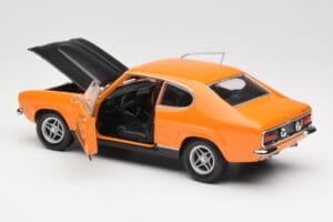 Ford Capri Mk1 RS 2600 Signal Orange Noir Minichamps 1:18 150089077 Métal — image 5 sur 8