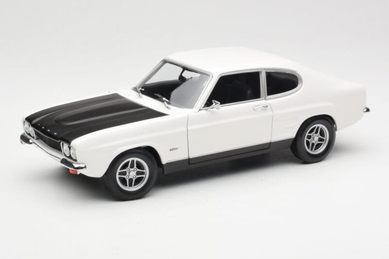 Ford Capri Mk1 RS 2600 Blanc Noir Minichamps 1:18 150089078 Métal