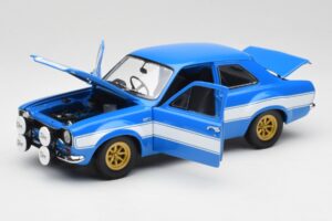 Ford Escort Mk1 RS 1600 Bleu Blanc Bandes Minichamps 1:18 100688102 Métal — image 2 sur 8