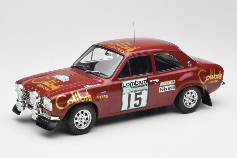 Ford Escort RS 1600 Mk1 #15 M. Alen / I. Kivimäki RAC Rally 1974 IXO 1:18 18RMC047B Métal