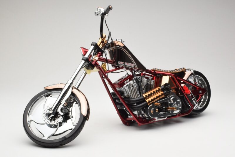 Harley-Davidson West Coast Choppers Diablo Soft Tail Or Rouge Minichamps 1:5 JJ04-05-03 Métal