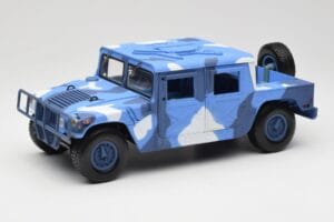 Hummer H1 Humvee Bleu & Blanc Motormax 1:18 73157 Métal