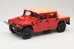 Hummer H1 Soft Top Rouge Exoto 1:18 01805 Métal