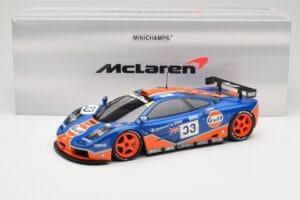 McLaren F1 GTR Gulf Racing #33 S. Bellm / A. Weaver / J. Lehto 24 Hours of Le Mans 1996 Minichamps 1:18 530133633 Métal — image 8 sur 8