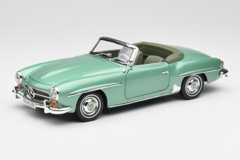 Mercedes 190 SL W121 Vert Clair Métallisé Norev 1:18 183401 Métal
