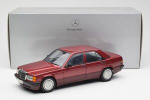 Mercedes 190E W201 2.0 Rouge Dealer Edition AUTOart 1:18 B66040383 Métal — image 8 sur 8