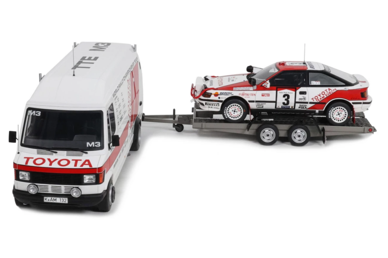 Mercedes 208D + Toyota Celica ST165 Gr.A RAC Safari 1990 Otto 1:18 OT480 Résine