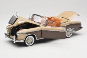 Mercedes 220 SE W128 Cabriolet Rouge Bronze Sun Star 1:18 3572 Métal — image 2 sur 8