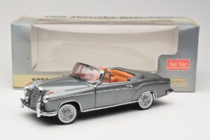 Mercedes 220 SE W128 Cabriolet Grey Metallic Sun Star 1:18 3352-M1 Métal — image 8 sur 8