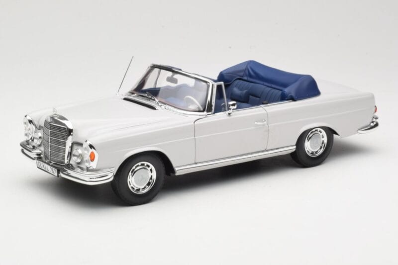 Mercedes 280 SE W111 Cabriolet Gris Clair Norev 1:18 183530 Métal