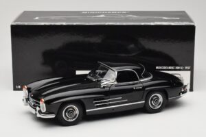 Mercedes 300 SL W198 Roadster With Hardtop Noir Minichamps 1:18 180039040 Métal — image 8 sur 8