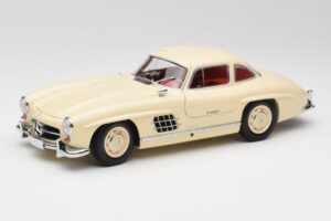 Mercedes 300 SL W198 Crème Avec Intérieur Rouge Minichamps 1:18 180039002 Métal